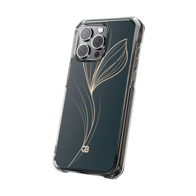 Teal Impact MagSafe Phone Case for iPhone - Sandstone Silk Flora