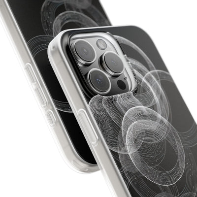 Black Lite Phone Case for iPhone - Kinetic Wireframe Orbit