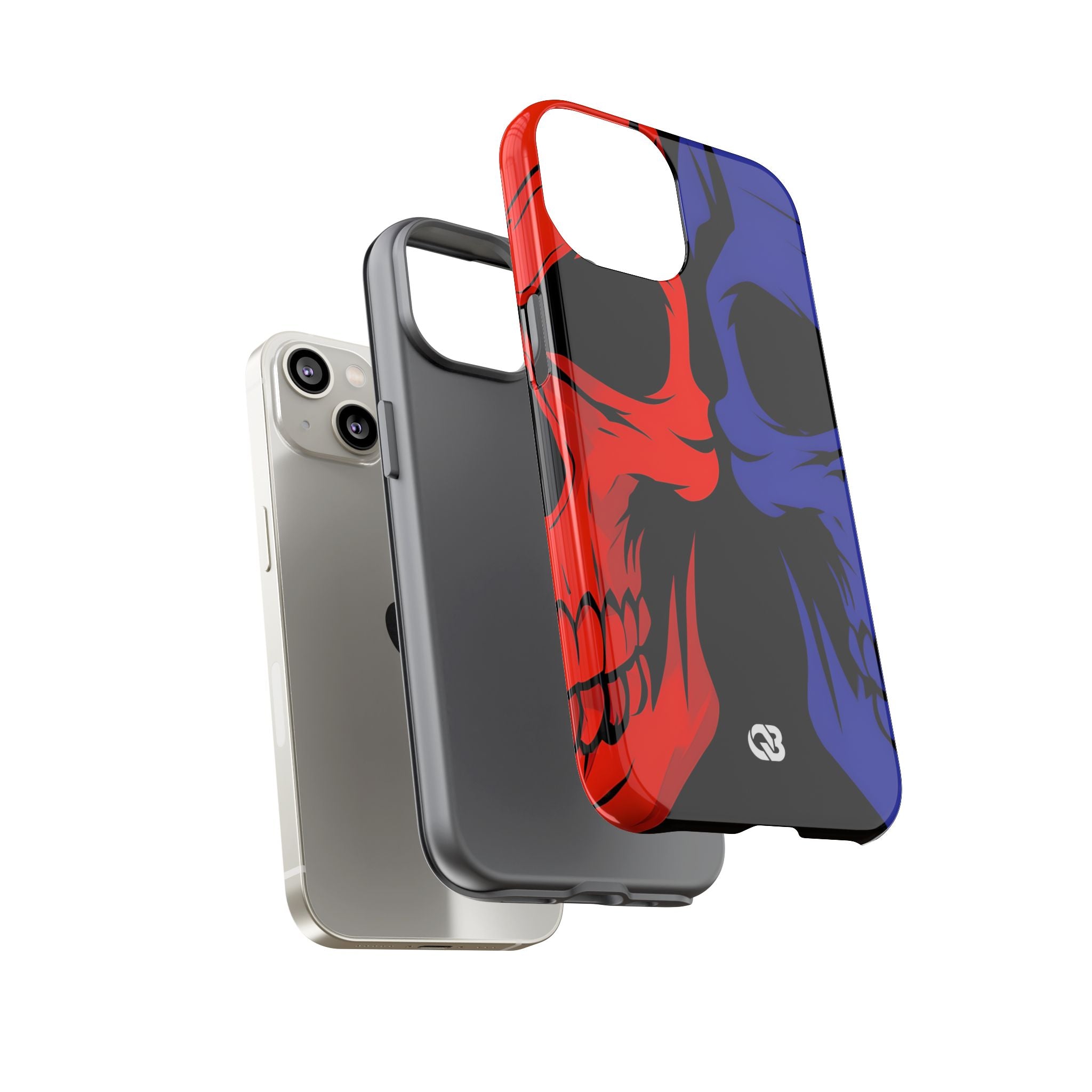 Crimson Cobalt Skulls · Tough Phone Case for iPhone