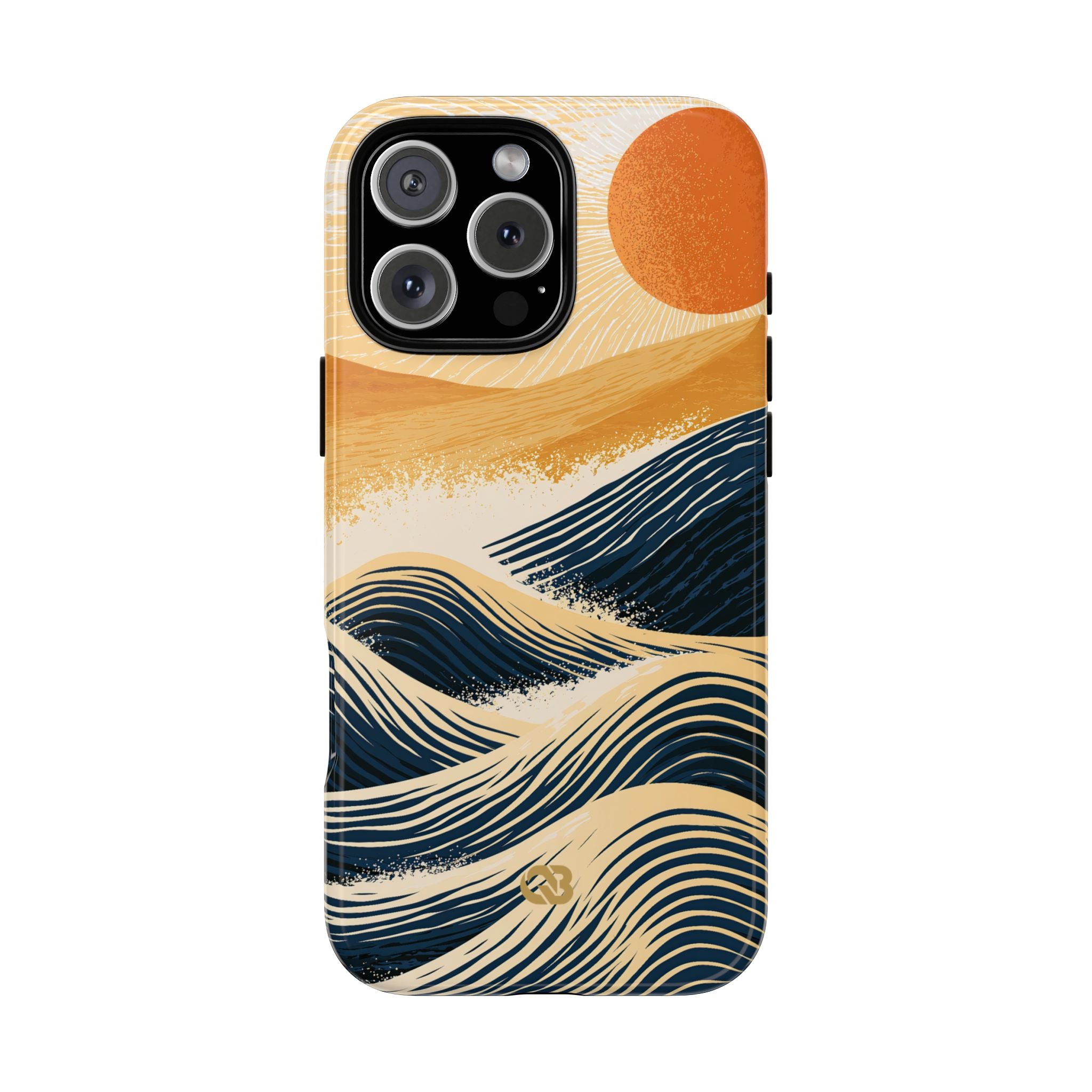 Blue Tough Phone Case for iPhone - Kyoto Cresting Tide