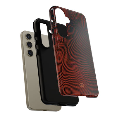 Red Tough Phone Case for Samsung - Terracotta Nerve Map