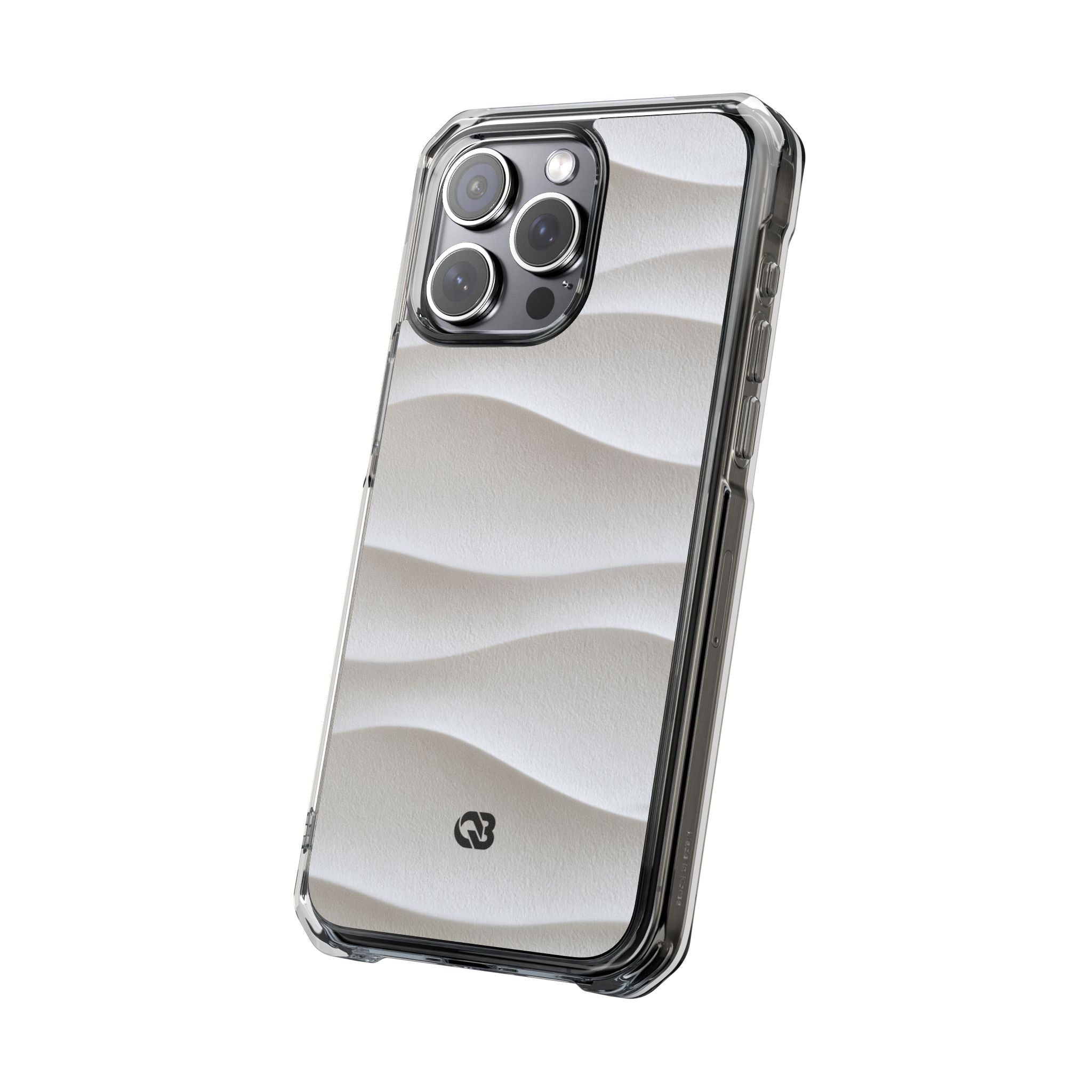 White Impact MagSafe Phone Case for iPhone - Arctic Flow Ridges