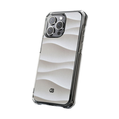 White Impact MagSafe Phone Case for iPhone - Arctic Flow Ridges