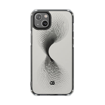 White Impact MagSafe Phone Case for iPhone - Linear Torsion Grid