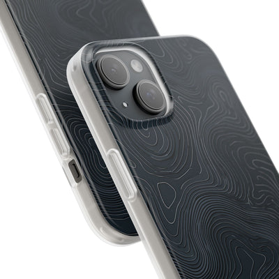 Black Lite Phone Case for iPhone - Obsidian Ridge Topo