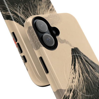 Beige Tough 2.0 Magsafe Phone Case for iPhone - Obsidian Ink Summit