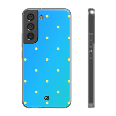 Cyan Sun Dots · Soft Phone Case for Samsung