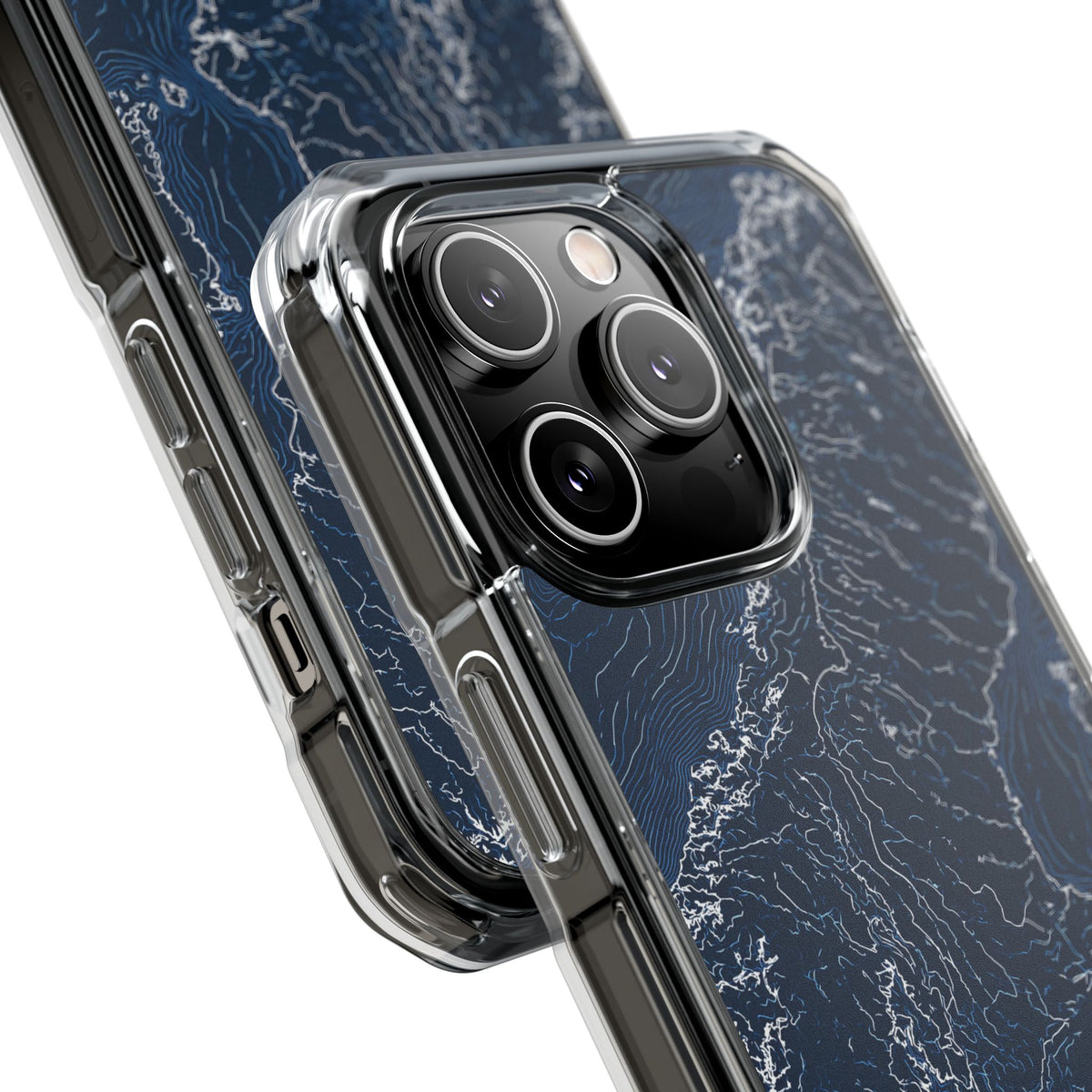 Nordic Contour Chart · Clear Impact Magnetic Phone Case for iPhone · Blue