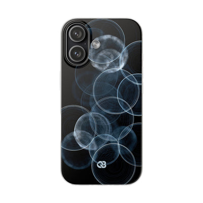 Blue Lite Phone Case for iPhone - Cyan Pulse Ripple