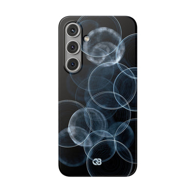 Blue Lite Phone Case for Samsung - Cyan Pulse Ripple
