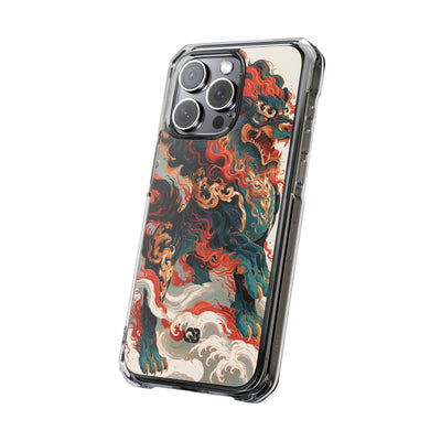 Imperial Shishi · Clear Impact Magnetic Phone Case for iPhone · Teal