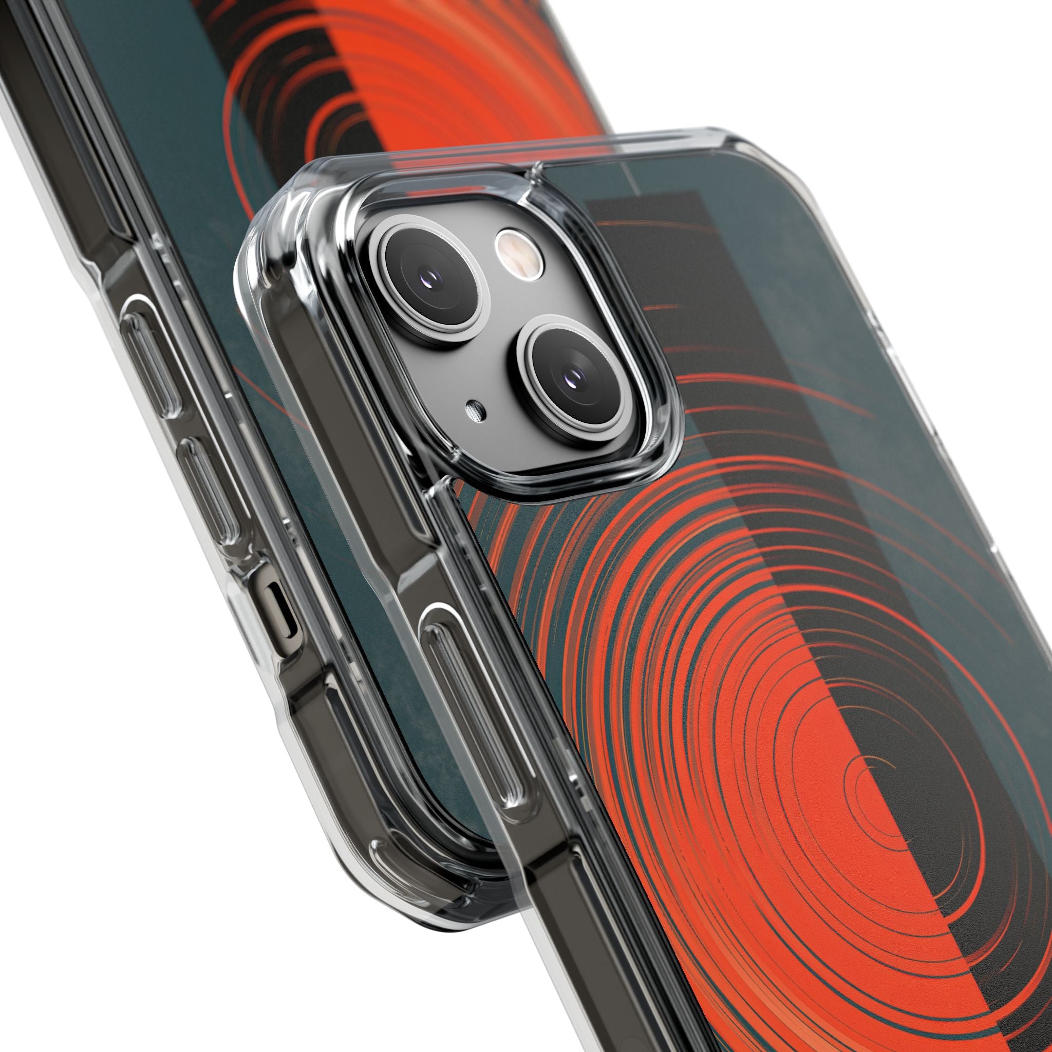 Teal Impact MagSafe Phone Case for iPhone - Burnt Slate Radial