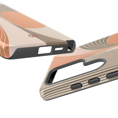 Orange Tough Phone Case for Samsung - Desert Arc Horizon