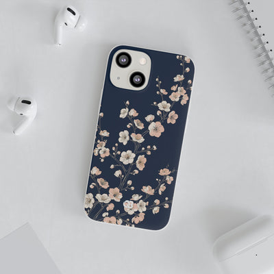 Midnight Plum Blossom · Lite Phone Case for iPhone ·  Blue