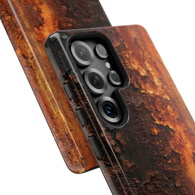 Orange Tough Phone Case for Samsung - Oxidized Iron Crust