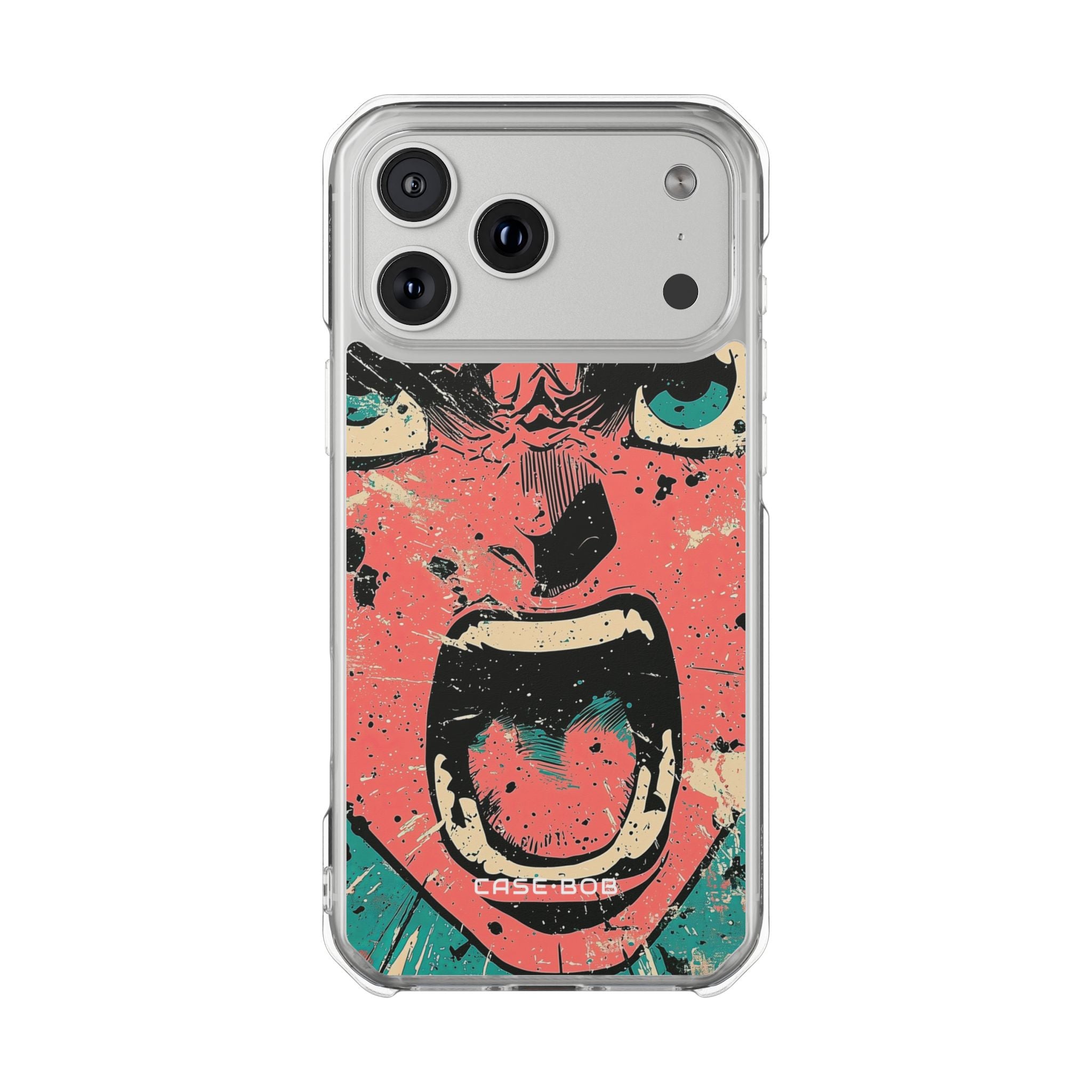 Skrigende teal ansigt iPhone 17 Pro Max Cover - Impact
