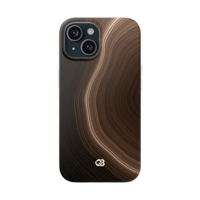 Umber Strata · Lite Phone Case for iPhone ·  Brown