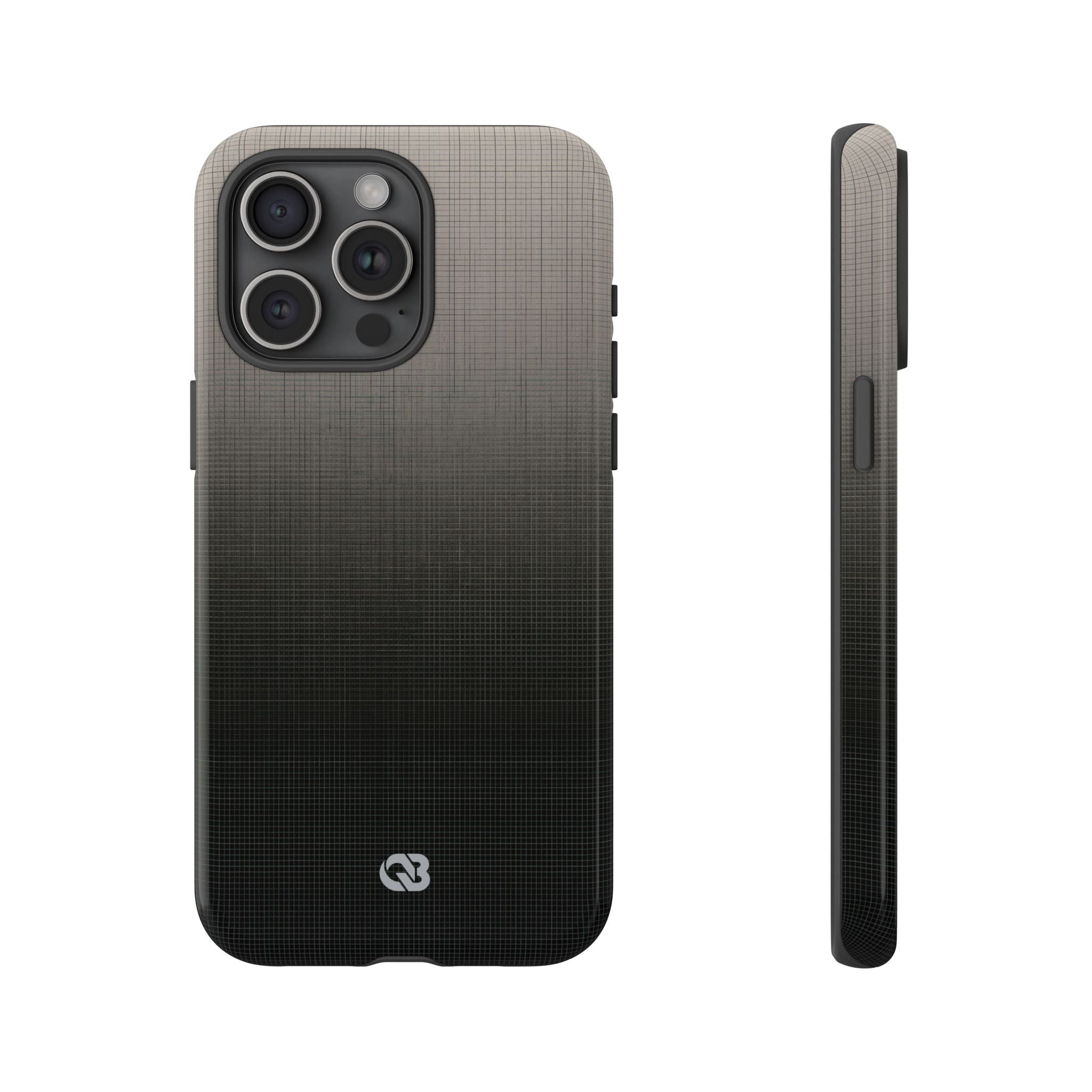 Grey Tough Phone Case for iPhone - Faded Sand Mesh