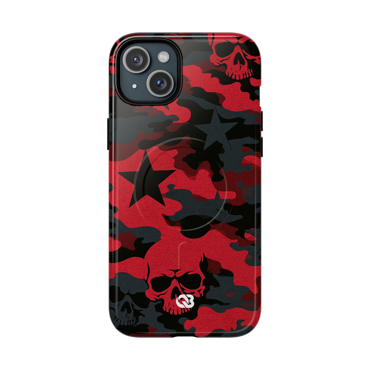 Crimson Skull Camo · Tough 2.0 Magnetic Phone Case for iPhone · Red