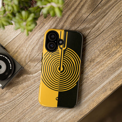 Yellow Tough Phone Case for iPhone - Voltage Sector Pulse