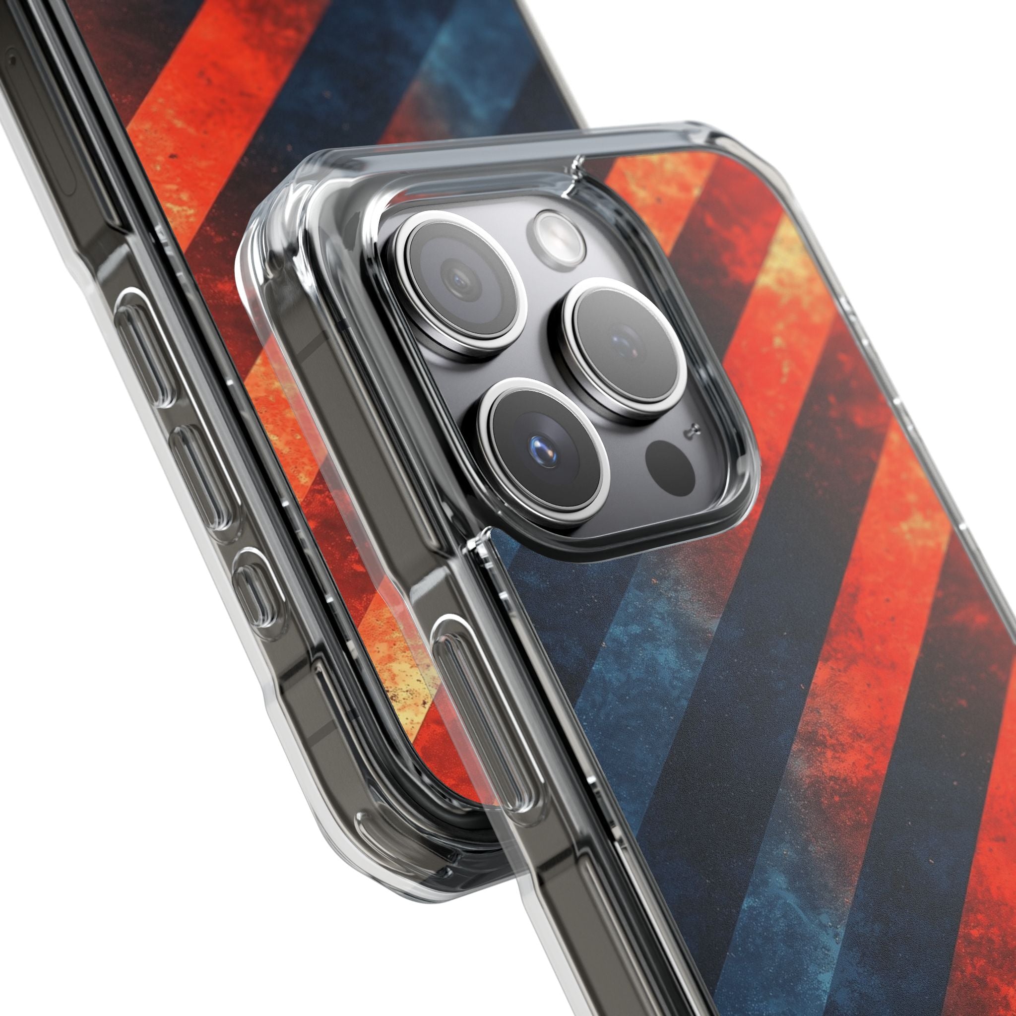 Diagonal Stripes Blaze iPhone 15 Pro Cover - Impact