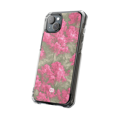 Digital Blossom · Clear Impact Magnetic Phone Case for iPhone · Pink