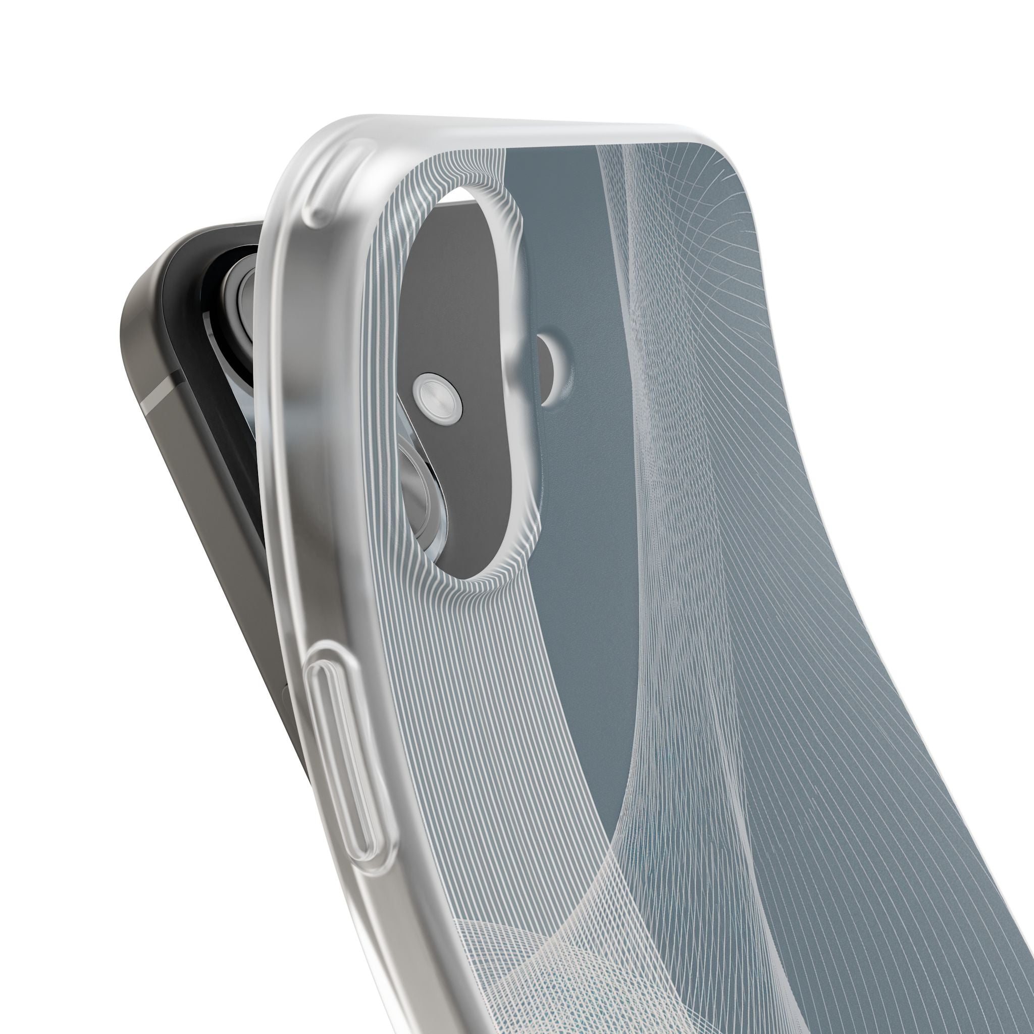 Grey Lite Phone Case for iPhone - Slate Mesh Horizon