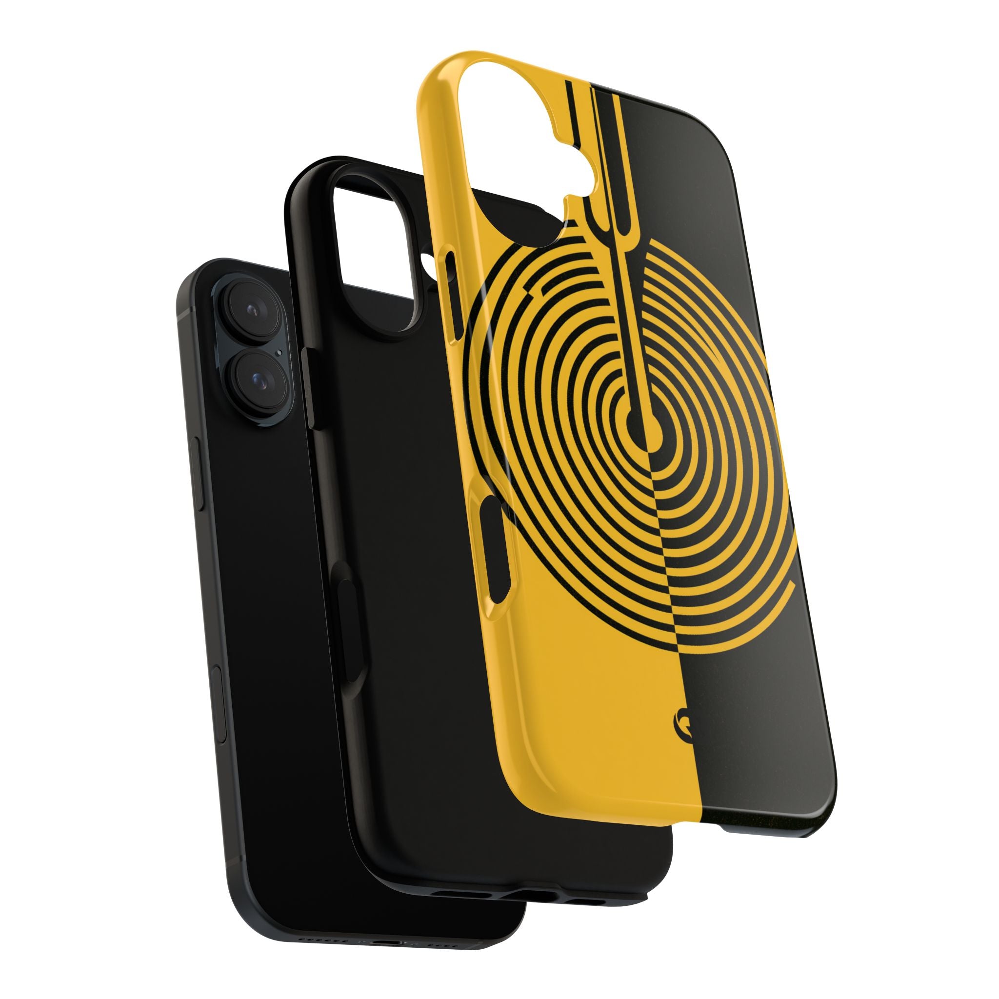 Yellow Tough Phone Case for iPhone - Voltage Sector Pulse