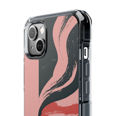 Pink Impact MagSafe Phone Case for iPhone - Cinder Rose Plume