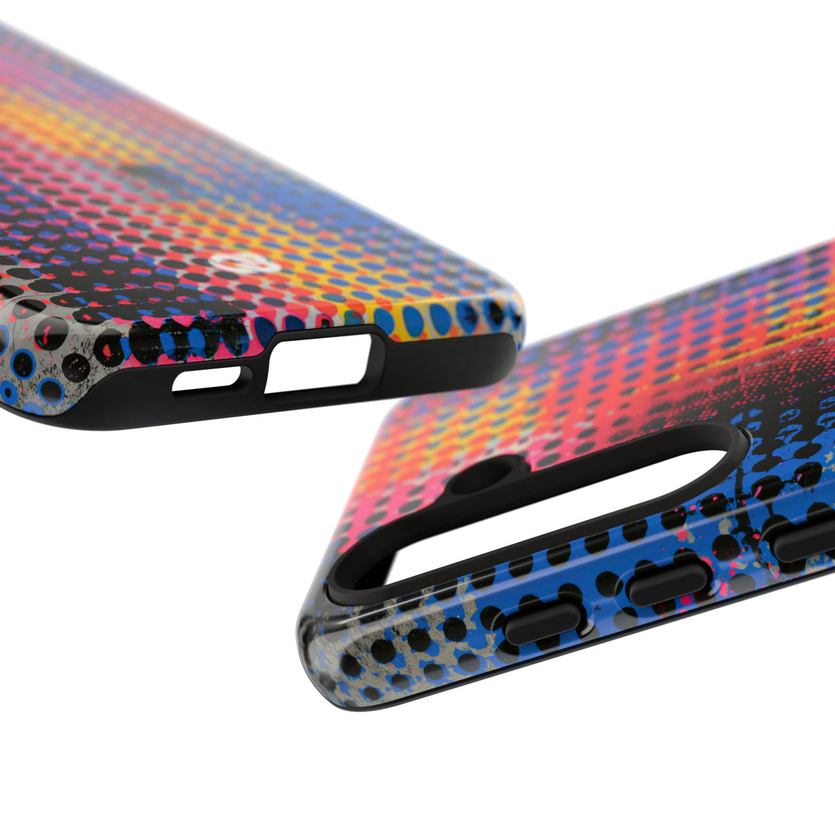 Chromatic Halftone Grid · Tough Phone Case for Samsung · Blue