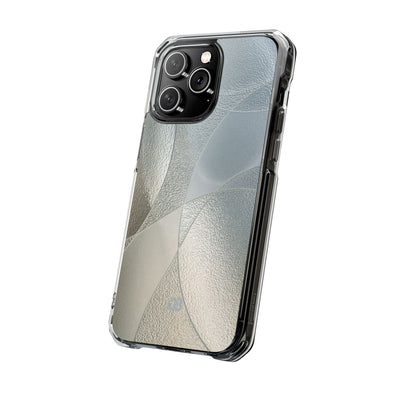 Silver Impact MagSafe Phone Case for iPhone - Frosted Silver Mosaic