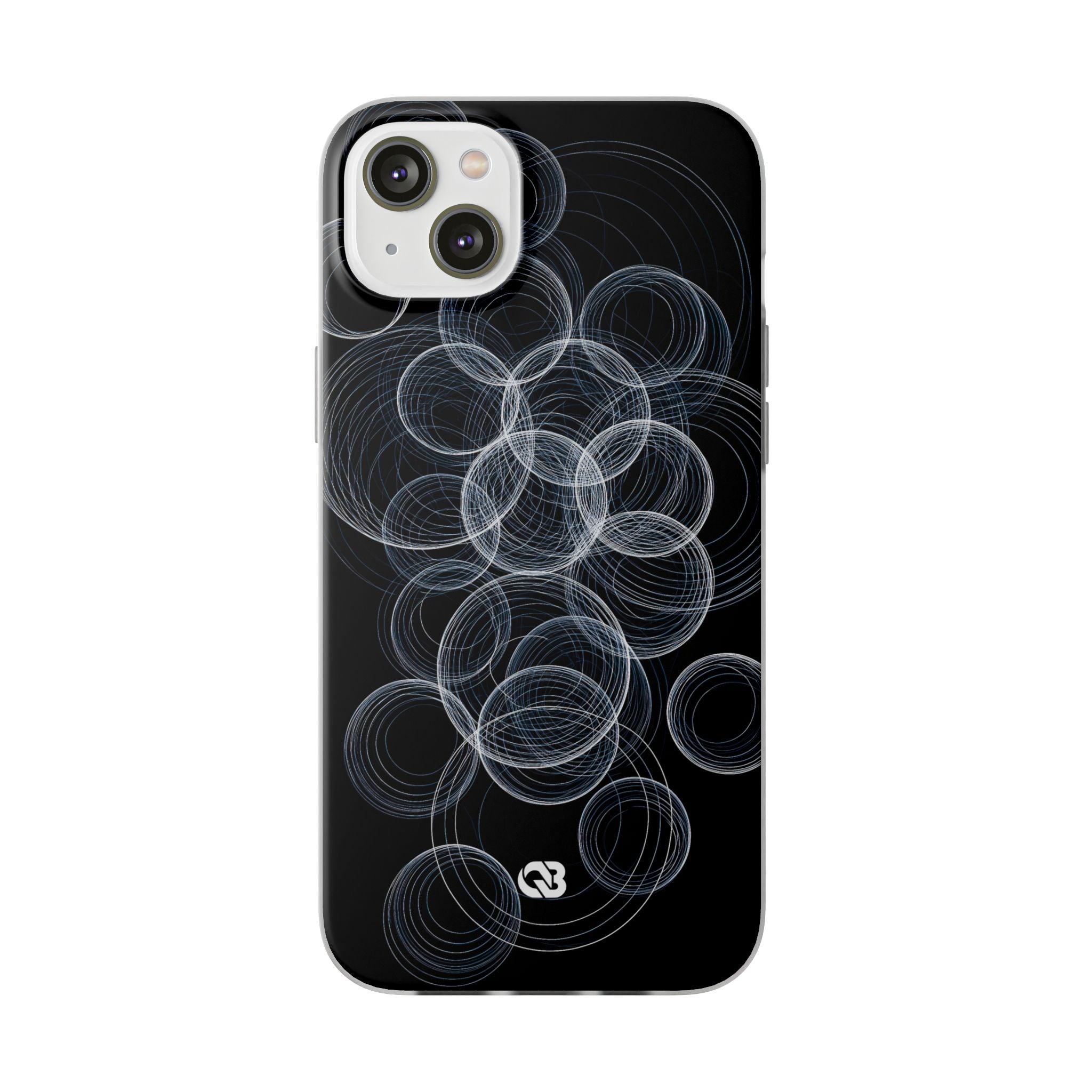 Black Lite Phone Case for iPhone - Frosted Ring Matrix