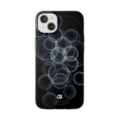 Black Lite Phone Case for iPhone - Frosted Ring Matrix