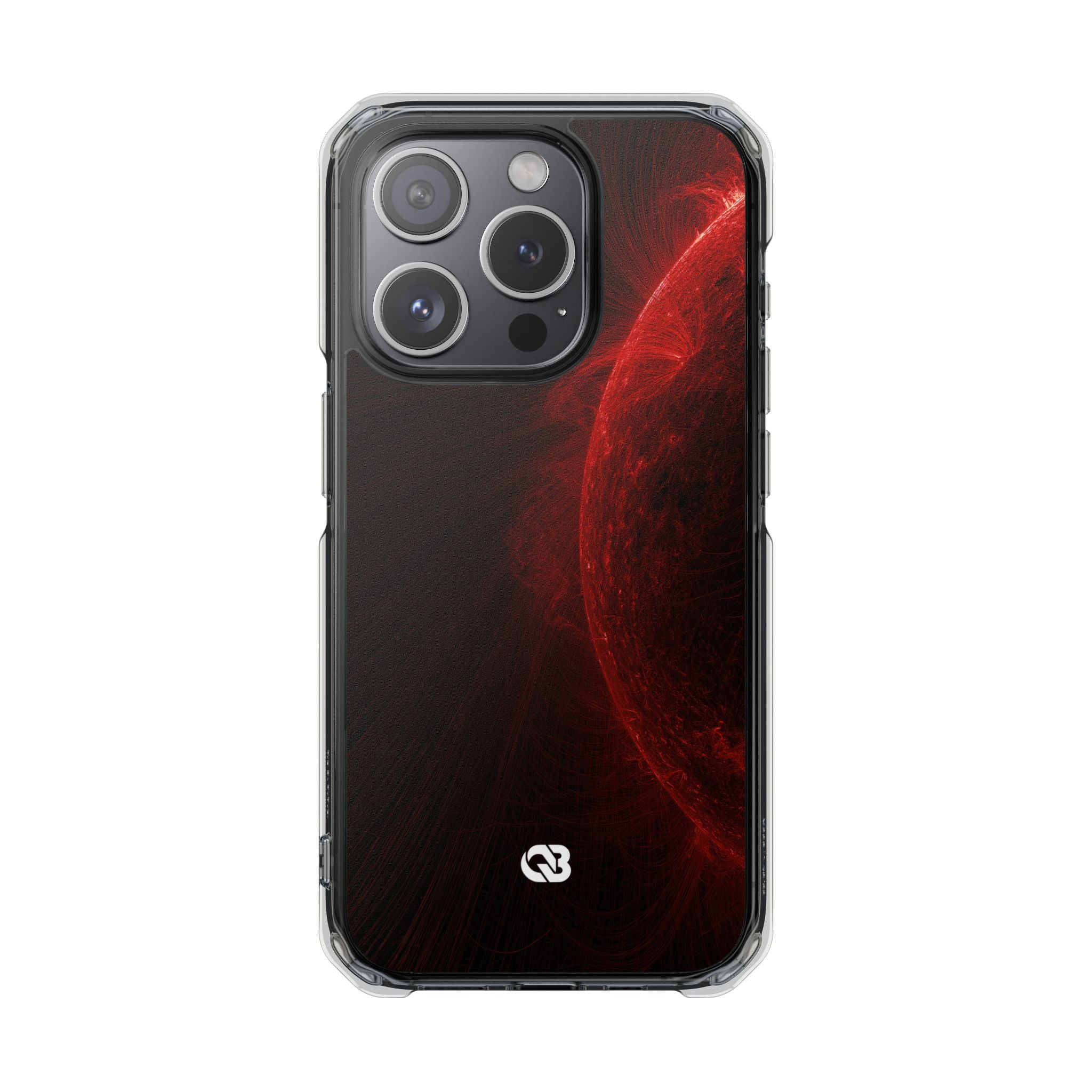 Red Impact MagSafe Phone Case for iPhone - Solar Crimson Flare