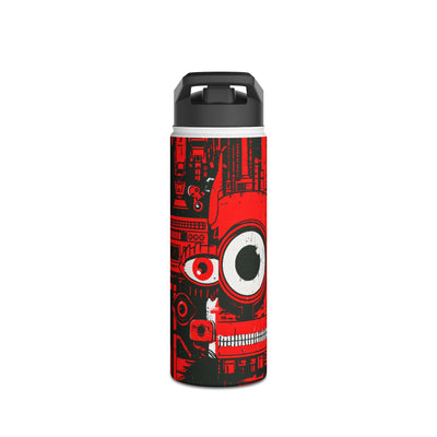 Neo Mecha Collage · Insulated Water Bottle · Red