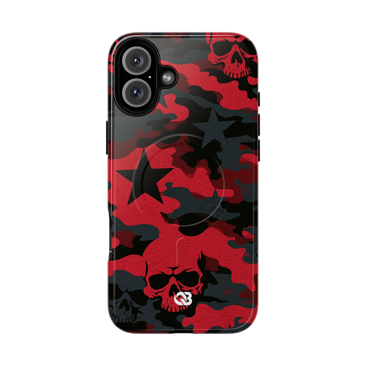 Crimson Skull Camo · Tough 2.0 Magnetic Phone Case for iPhone · Red