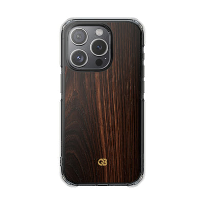 Brown Impact MagSafe Phone Case for iPhone - Burnished Mahogany Grain