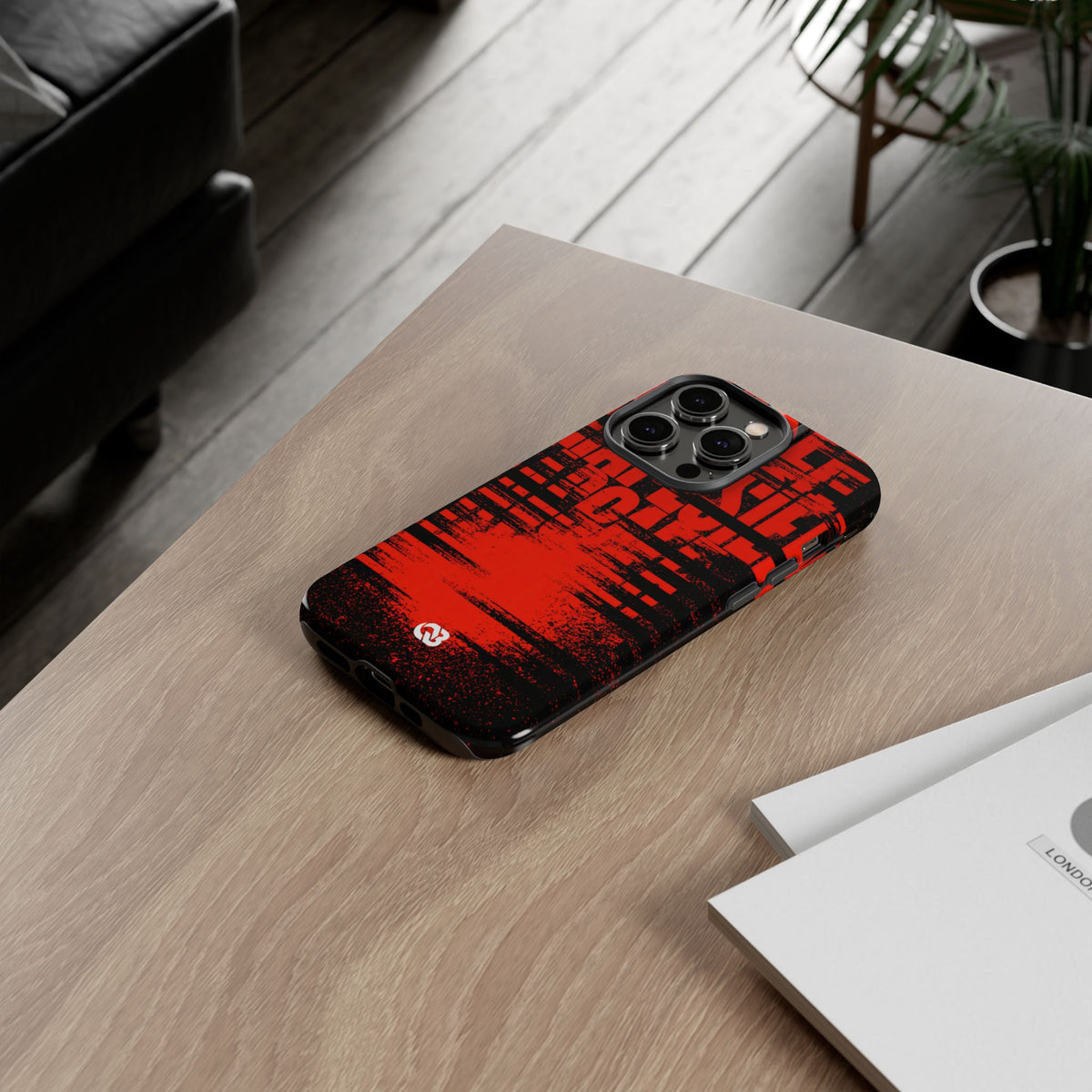 Crimson Redaction · Tough Phone Case for iPhone · Black
