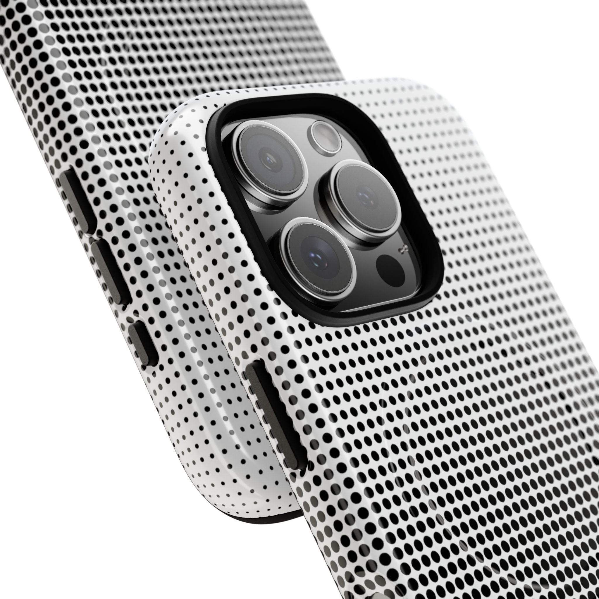 Black Tough 2.0 Magsafe Phone Case for iPhone - Obsidian Halftone Flux