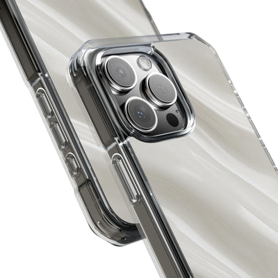 Liquid Enamel Fold · Clear Impact Magnetic Phone Case for iPhone ·  White