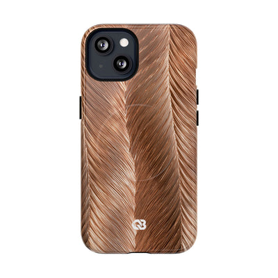 Rose Gold Weave · Tough 2.0 Magnetic Phone Case for iPhone · Brown