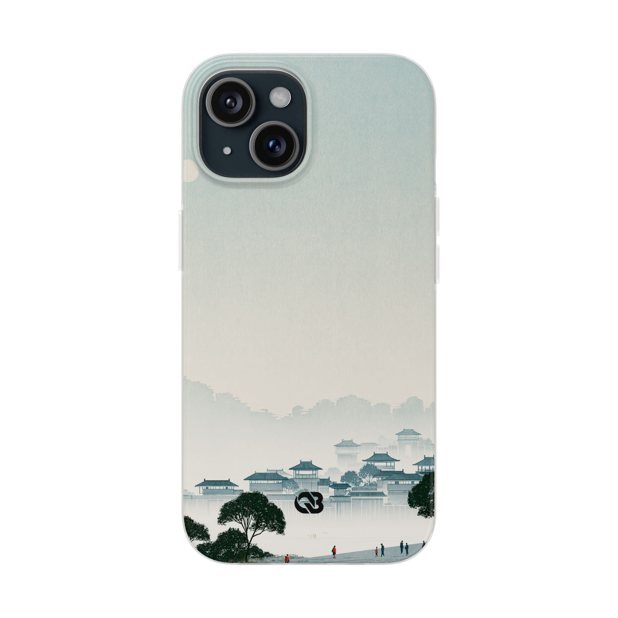 Blue Lite Phone Case for iPhone - Mist Valley Pagoda