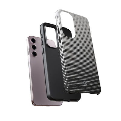 Black Tough Phone Case for Samsung - Obsidian Halftone Flux