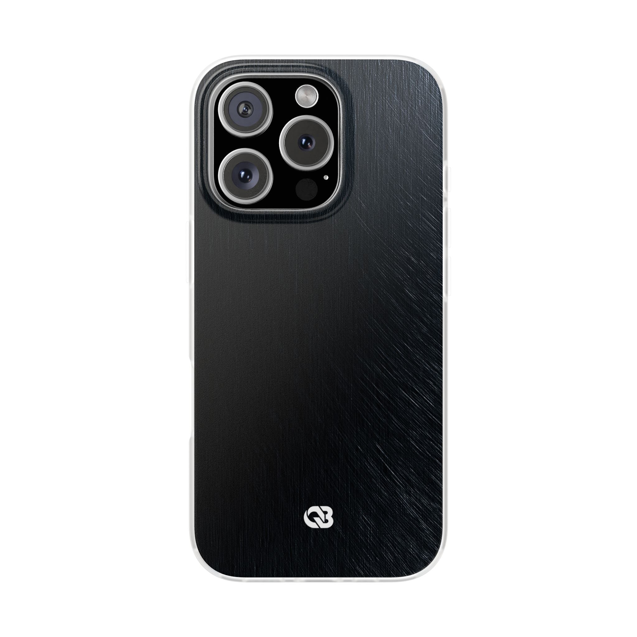 Black Lite Phone Case for iPhone - Midnight Brushed Grain