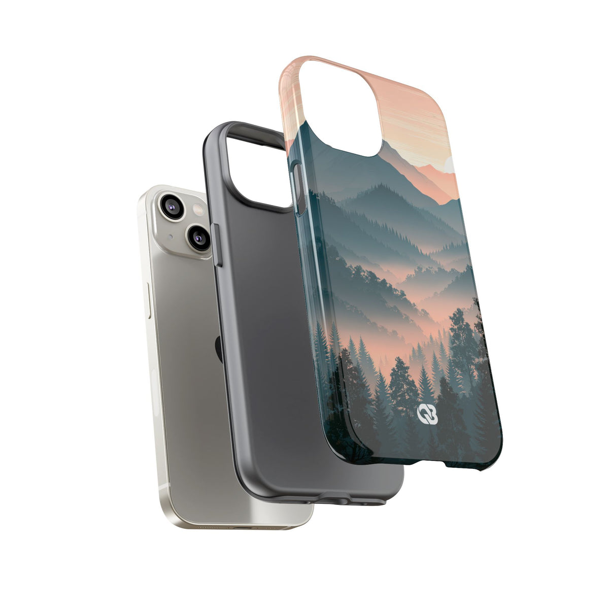 Misty Pine Summit · Tough Phone Case for iPhone · Green