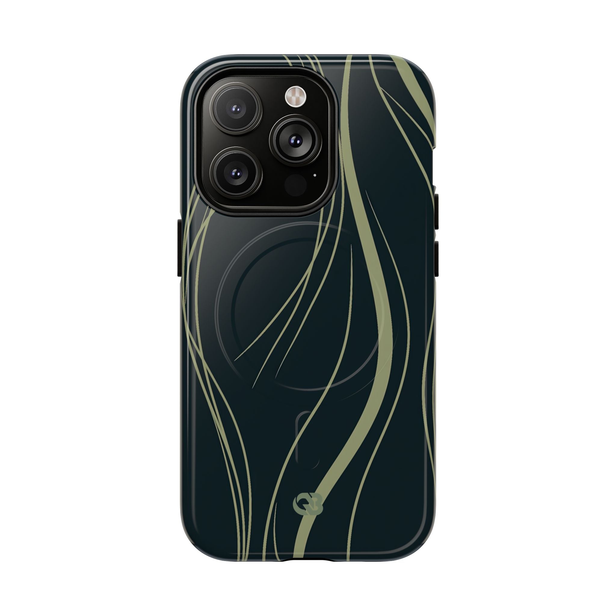 Green Tough 2.0 Magsafe Phone Case for iPhone - Obsidian Sage Flow