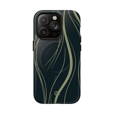 Green Tough 2.0 Magsafe Phone Case for iPhone - Obsidian Sage Flow