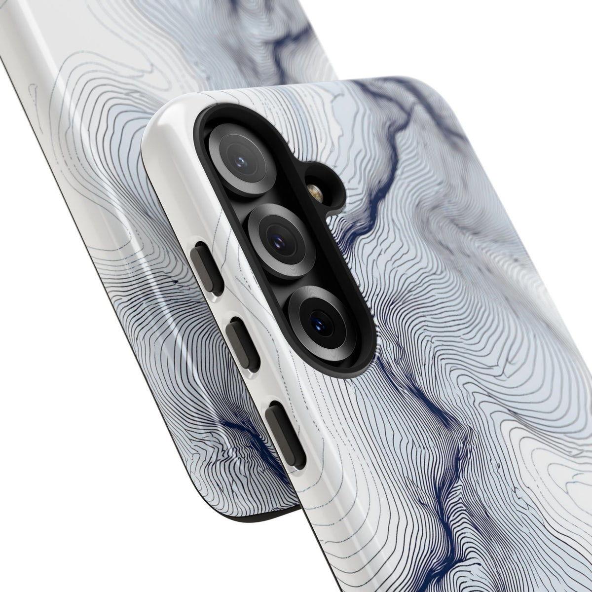 Nordic Ridge Contour · Tough Phone Case for Samsung · White