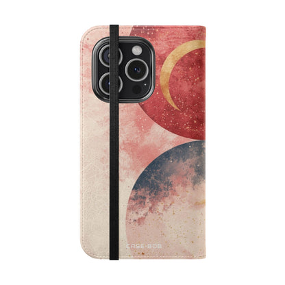 Guldne Halvmåner Karmosinrød - iPhone 15 Pro Cover - Pung