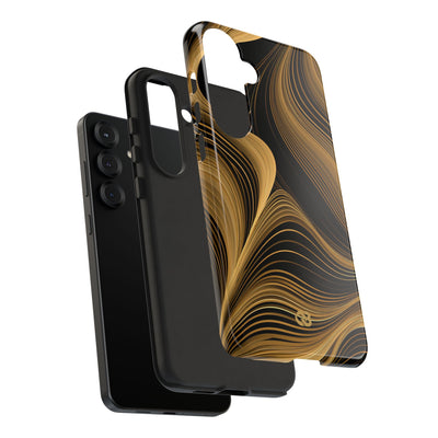 Gold Tough Phone Case for Samsung - Molten Copper Strands